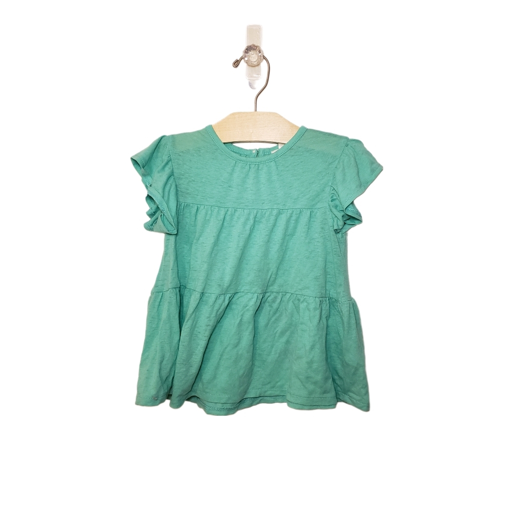 Crewcuts XS Girls Tiered Swing Ruffled Sleeve Top